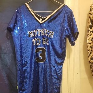 Blue maternity Jersey dress